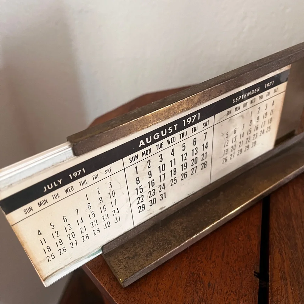 vintage 1971 1970s calendar